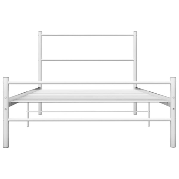 Berkfield Bed Frame White Metal 90x200 cm