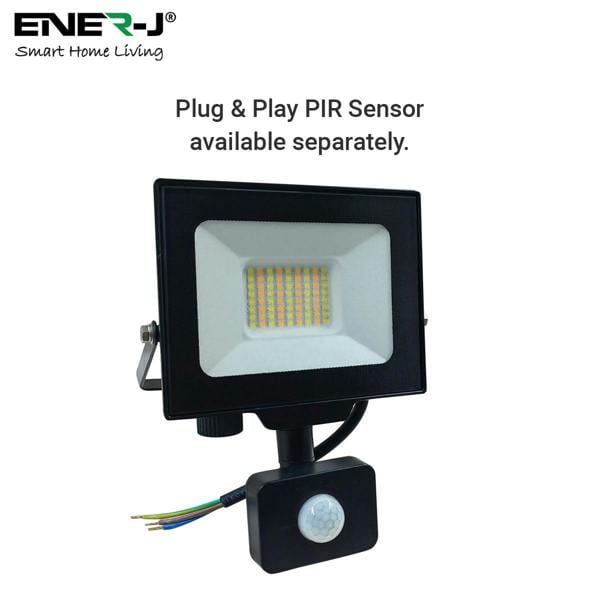 ENER-J 30W LED Floodlights With CCT Switchable & PIR ready (not included), 2700 Lm, IP65, 3 Years Warranty