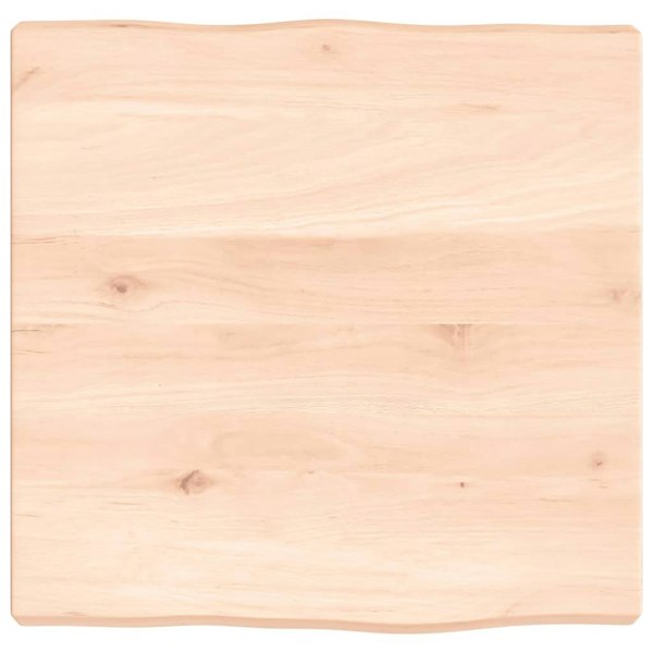 Berkfield Table Top 40x40x4 cm Untreated Solid Wood Oak Live Edge