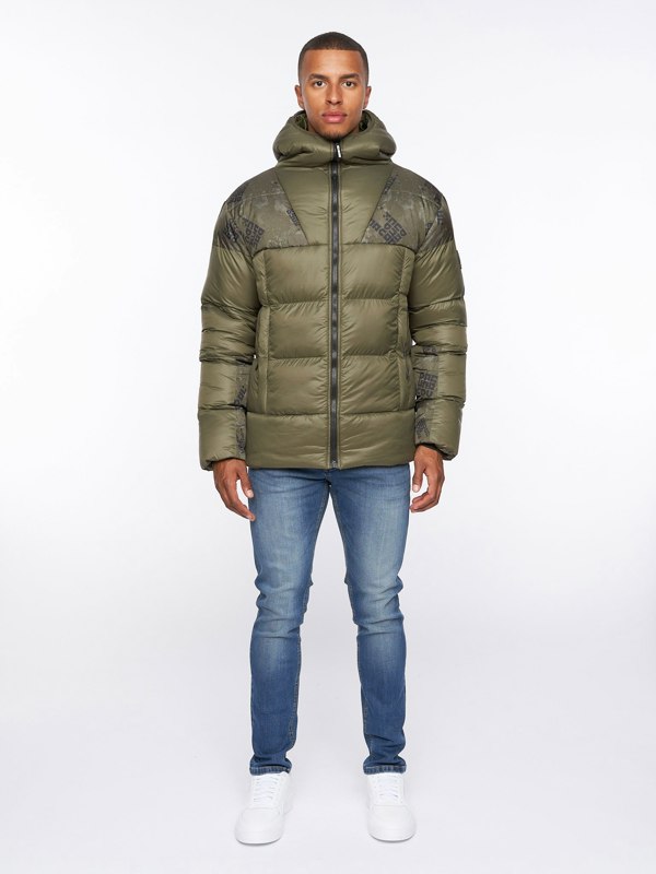 Duck and Cover Ryebank Padded Jacket Olive Camo