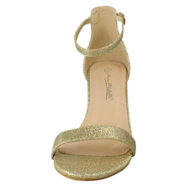 Spot On Ladies Spot On Wide Fit High Heeled Evening Sandals F12121