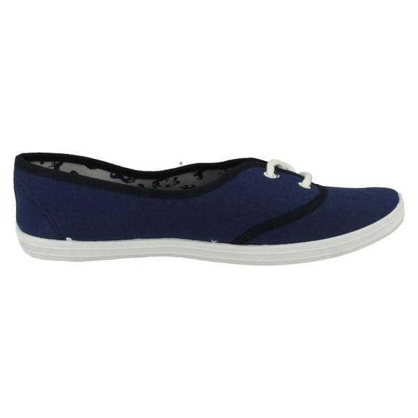 Spot On Ladies Spot On Casual Lace Up Plimsolls F8792