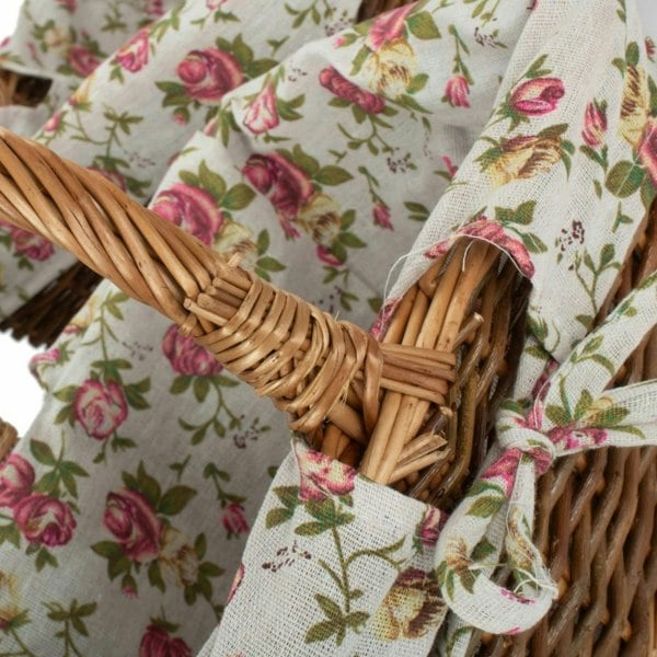Rectangular Unpeeled Willow Shopping Basket