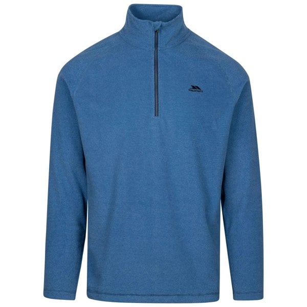Trespass Mens Keynote Anti Pilling 1/4 Zip Fleece Top - Harbour Blue