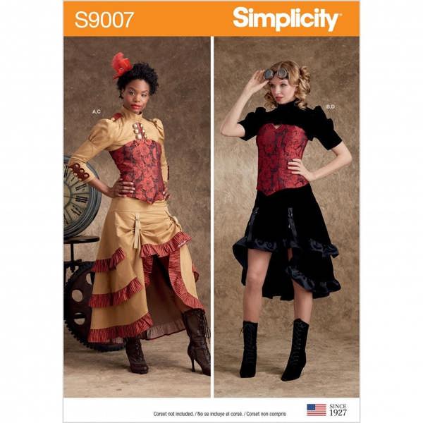 Simplicity Sewing Pattern 9007, Costumes for Women, H5 (6-8-10-12-14) - Intermediate