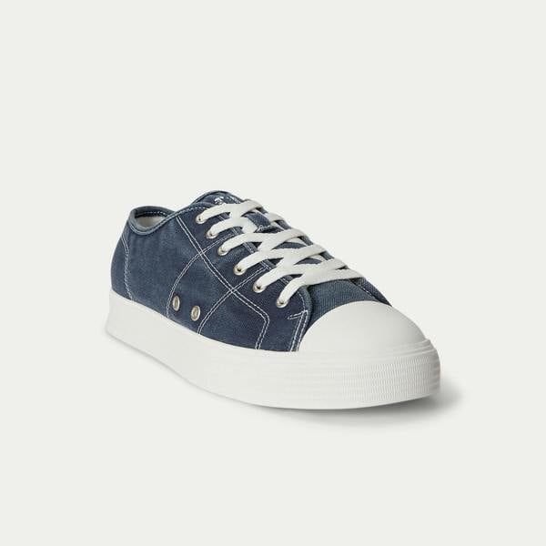 Polo Ralph Lauren AYERS LOW Canvas Trainers   in  Navy