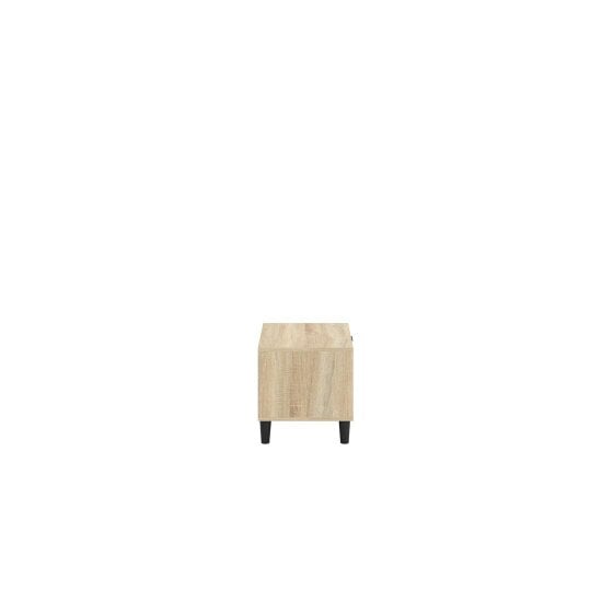 Wyld Haus Skerries Chevron 1 Drawer Bedside Cabinet Natural Oak Wood Bottom Shelf