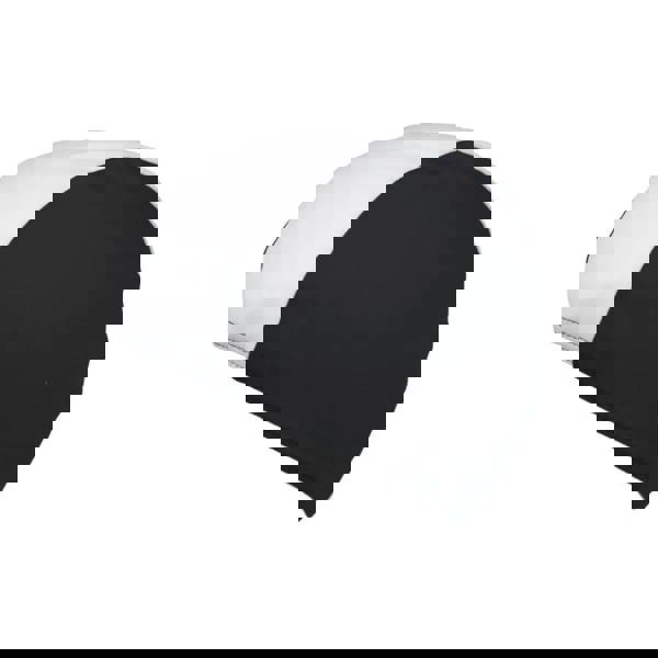 Fashy adult polyester fabric swim cap in smooth black and white silicone