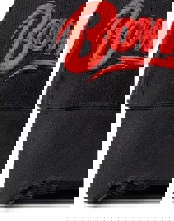 David Bowie Unisex Black Logo Adjustable Curved Peak Cap (One Size)