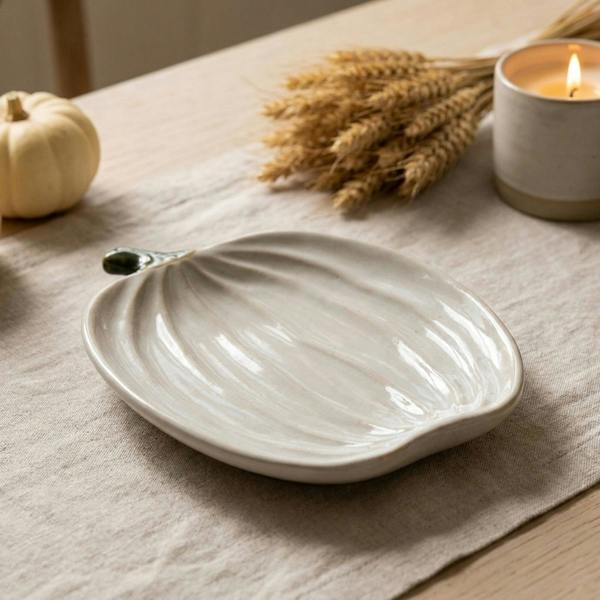 Garden Greatness Autumnal Ceramic Pumpkin Trinket Dish