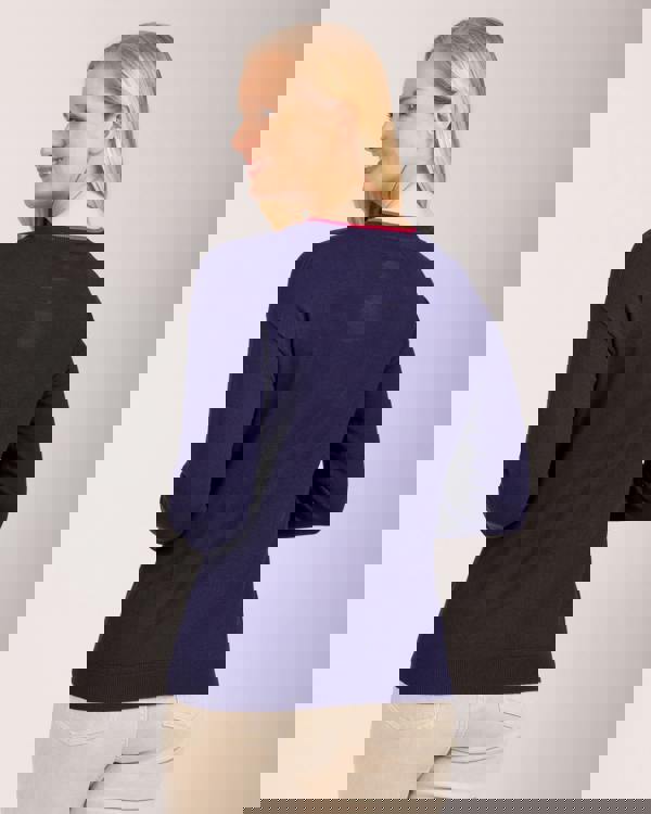 Mudflower Heart Embroidery Drop Shoulder Jumper