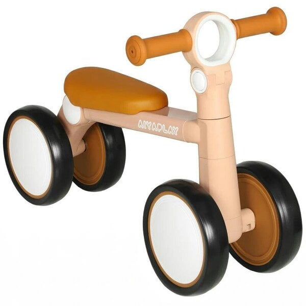 Balance Bike, Lightweight Baby Balance Bike with Foldable Design, Adjustable Seat, No Pedal for 1-2 Years, Pink