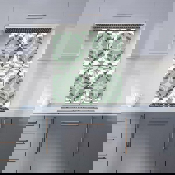 Warren Reed - Designer Geometric Green Grey Kitchen Splashback