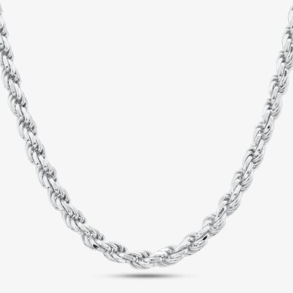 T. H. Baker Silver 20 Inch Rope Chain SDCR-730-AG-20