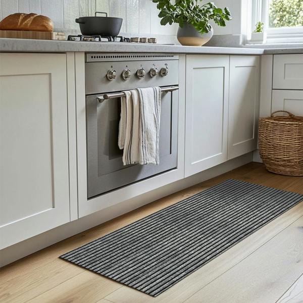 Nicoman Striped Needlefelt Kitchen Runner 60cm x 200cm