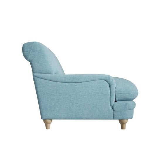 Wyld Haus Bambola Retro Soft Blue Chenille Cushioned Armchair