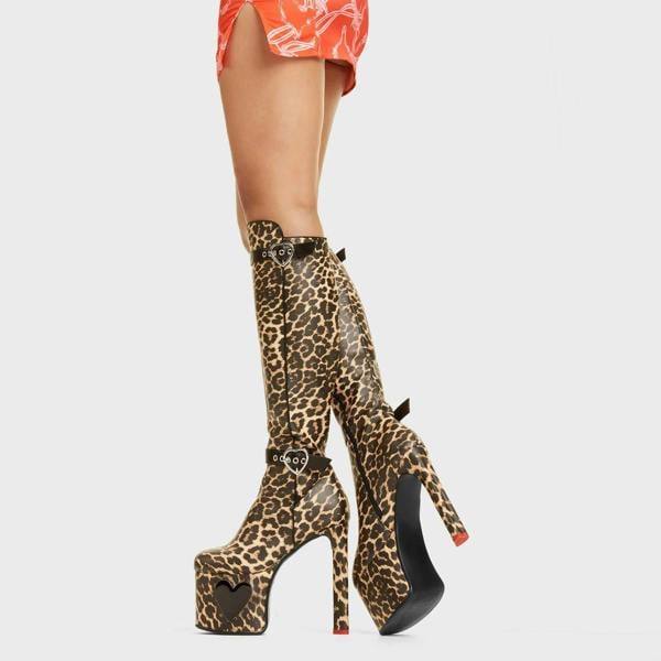 Lamoda Fuzzy Brown Leopard Print Flats with Cushioned Comfort for Everyday