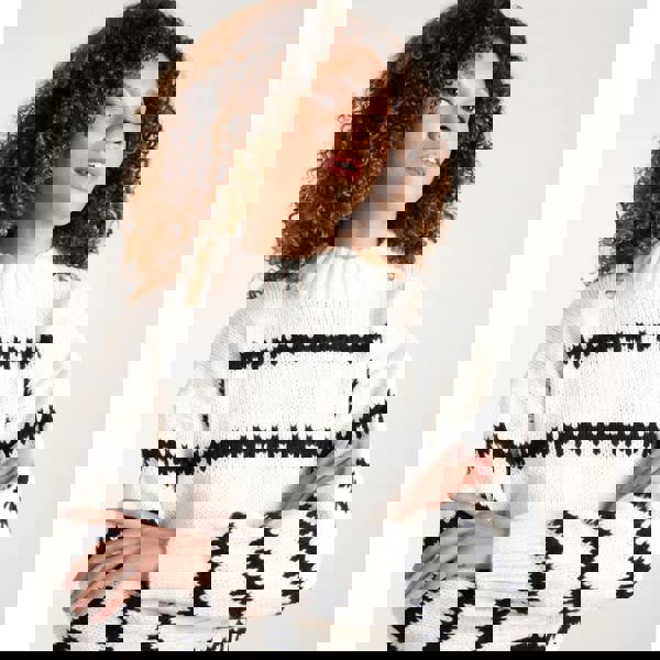 Blue Vanilla Abstract Stripe Jumper