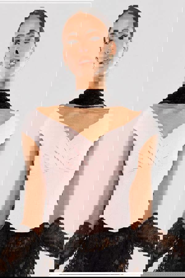 Front Pleated Wrap Off The Shoulder Corset T241