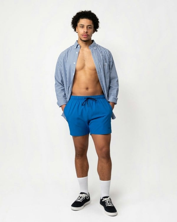 GANT Mens Regular Fit Long Sleeve Poplin Stripe Shirt - 436 College Blue - CHO - Designer Mens Long Sleeve Shirts