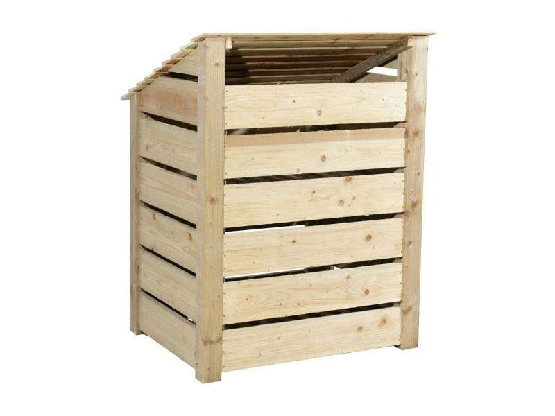 Arbor Garden Solutions Slatted Wooden Log Store with Door W-99cm, H-126cm Or 180cm, D-88cm