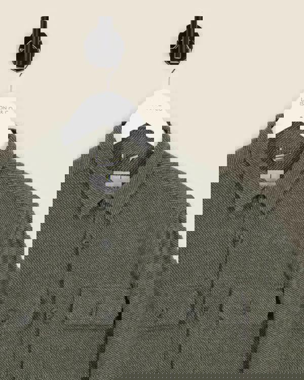 Larsson & Co Herringbone Jersey Casual Overshirt