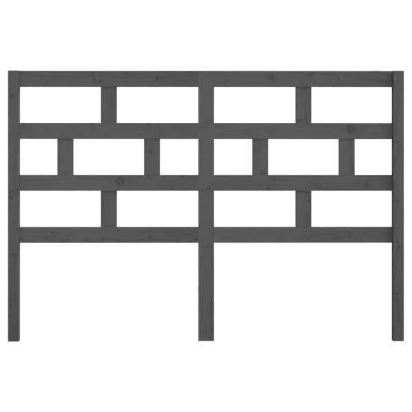 Berkfield Bed Headboard Grey 156x4x100 cm Solid Wood Pine