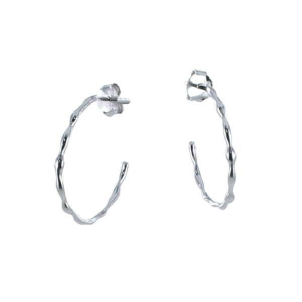 Sterling Silver Hula Hoop Earrings - Reeves & Reeves