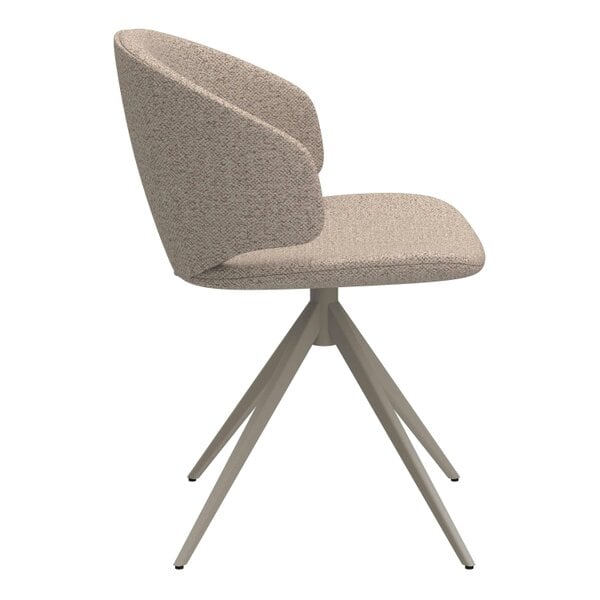Wyld Haus Valley Beige Boucl? Fabric Swivel Dining Chair