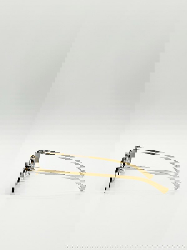 SVNX Frameless rectangle sunglasses with metal arms