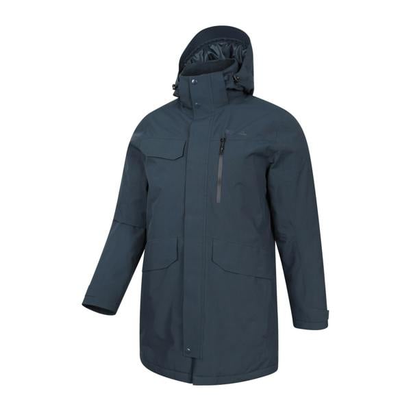 Mountain Warehouse Mens Reid Waterproof Padded Jacket - Navy - 