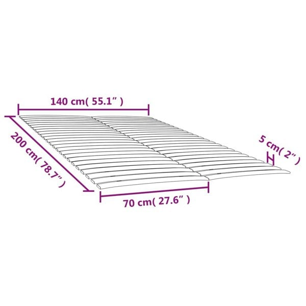 Berkfield Slatted Bed Bases with 48 Slats 2 pcs 70x200 cm