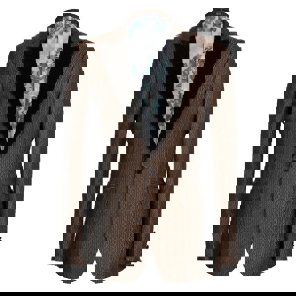 David WeJ DW Signature Velvet Peak Lapel Blazer - Brown