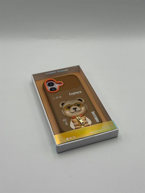 Nimmy Friends Nimmy Cool & Cute 2.0 Bear Case with MagSafe for iPhone 17 6.3" Brown Orange - N-KMLL-IP17-011-B