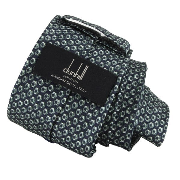 Dunhill hexbolt patterned woven silk tie