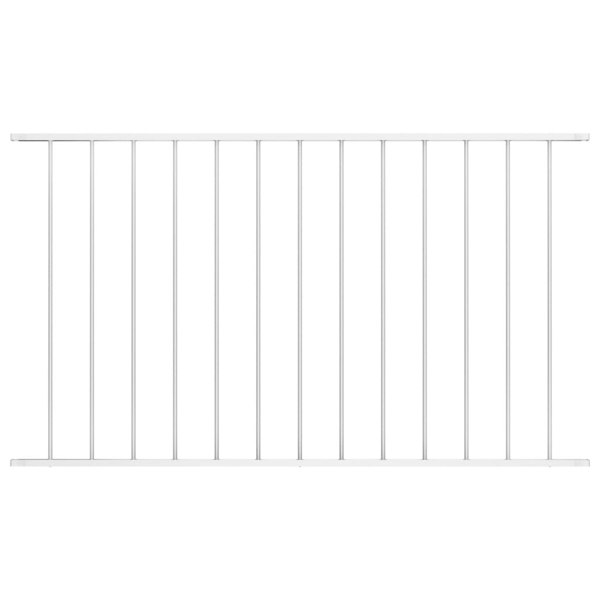 Berkfield Fence Panel Powder-coated Steel 1.7x1.25 m White