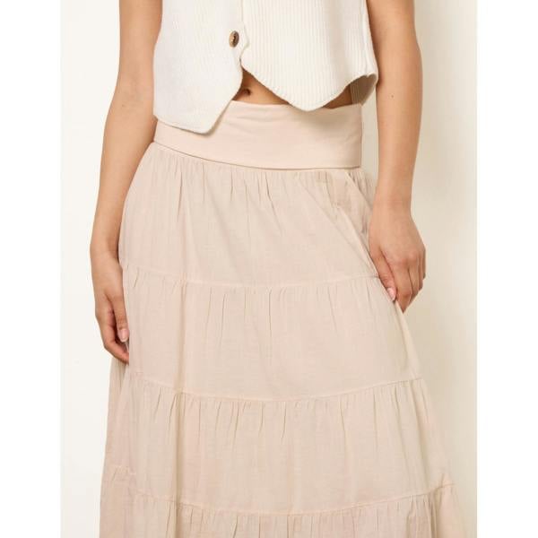 Blue Vanilla Jersey Band Tiered Skirt