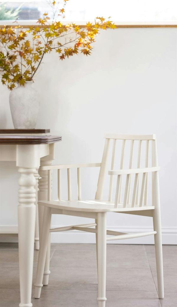 Queensbury Wooden Dining Armchair with Slatted Back
