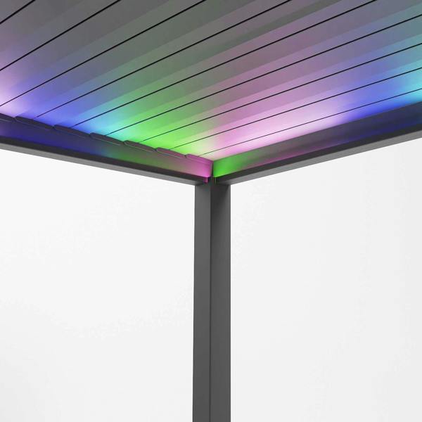 Ocean Designs Tivoli E-LED 4m x 3m Grey Frame Free Standing Pergola