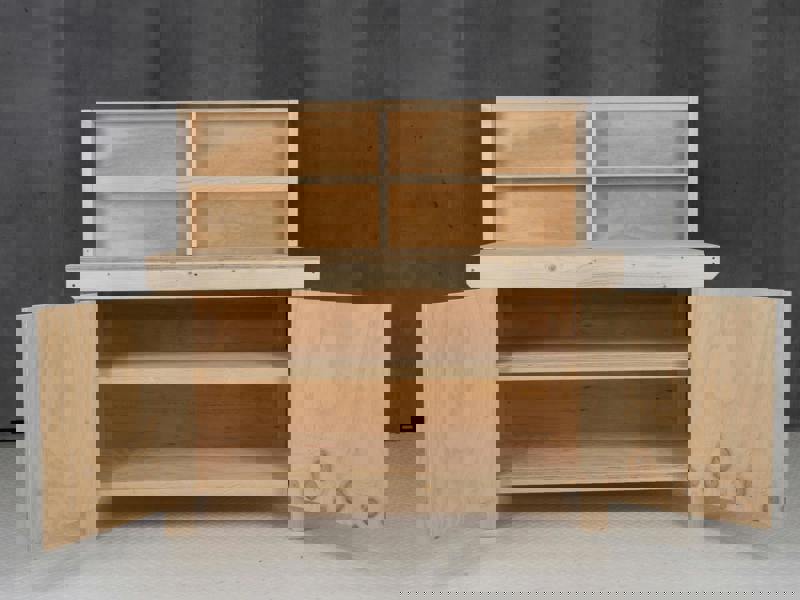 Arbor Garden Solutions Wooden Plywood Top Workbench With Lockable Cupboard (V.9) With back panel, Double Shelf