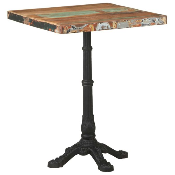 Berkfield Bistro Table 60x60x76 cm Solid Reclaimed Wood