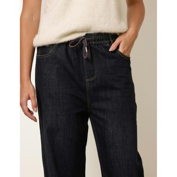 Blue Vanilla Elasticated Waist Jeans With Tie