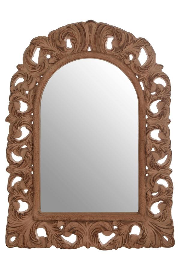 Tristram Antique Brown Arc Leaf Wall Mirror