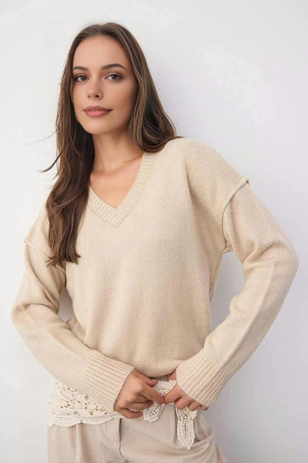 WOVCOR Premium Yarn Basic Knit Sweater