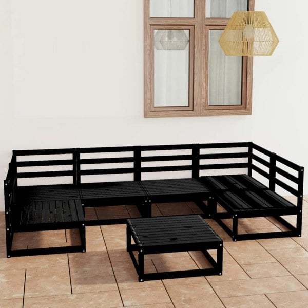 Berkfield 7 Piece Garden Lounge Set Solid Pinewood