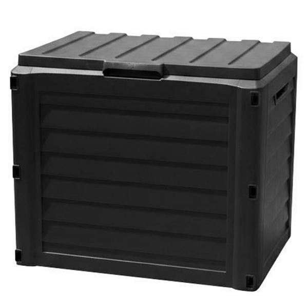 Gr8 Garden 140L Anthracite Plastic Garden Storage Box with Lid for Cushions & Tools