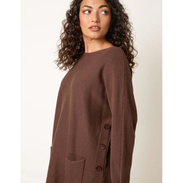 Blue Vanilla Pocket Slash Neck Jumper