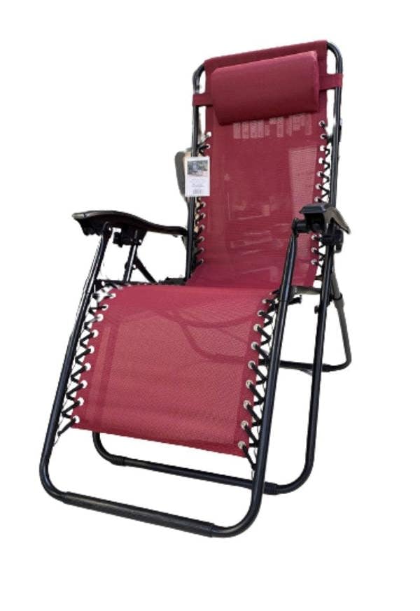 All Weather Textaline Garden Relaxer Chair Red The Garden Furniture Shop