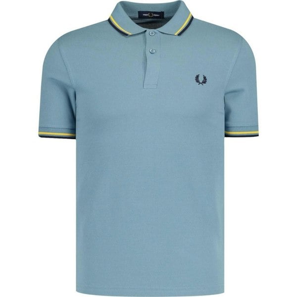 Fred Perry Twin Tipped Ash Blue Polo Shirt XS