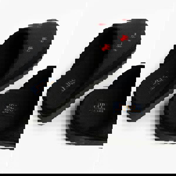 Polo Ralph Lauren Polo Ralph Lauren READE Suede-Trim Polo Pony Scuff Mule Slipper